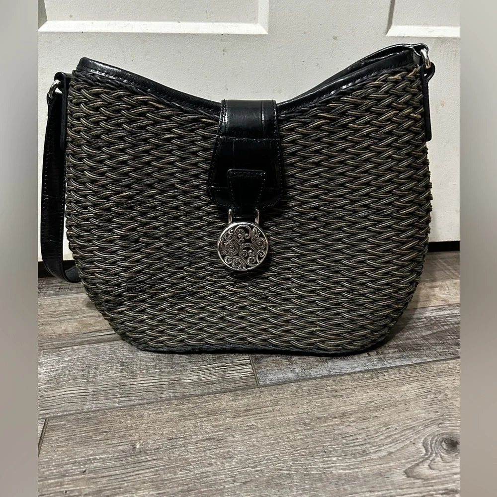 Brighton Black and Brown Woven Women's Bag shoulder purse